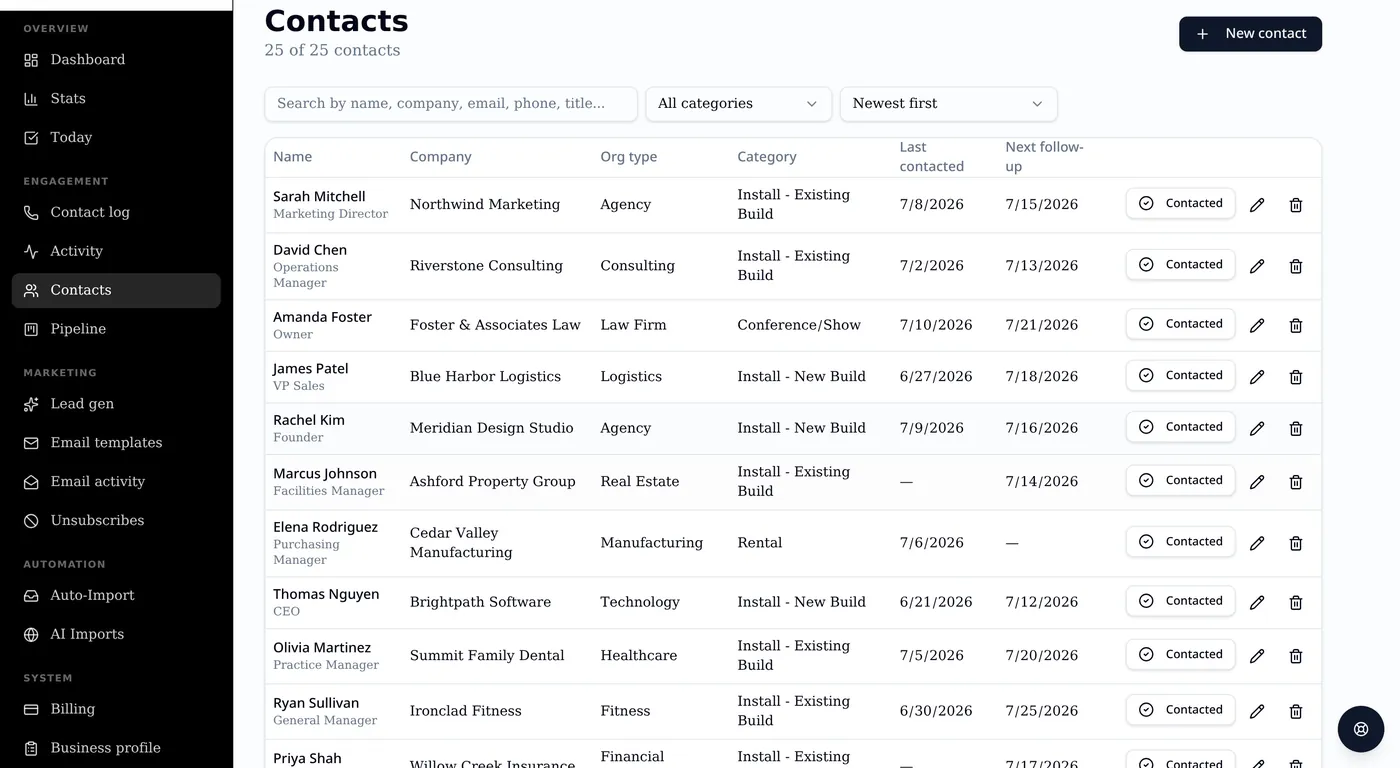 AI Contact Management